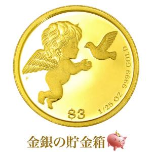 ツバルエンジェル金貨 1/25オンス 2022年製 クリアケース入り 純金 コイン ツバル政府発行｜spacein