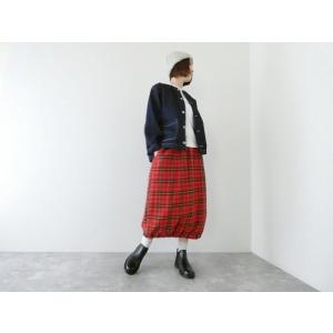 【SALE】bulle de savon(ビュルデサボン) リサイクルチェックバルーンスカート(03-01-SK-005-25-2)※セール商品の為、送料無料サービス対象外