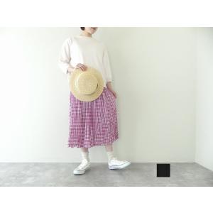 homspun(ホームスパン) コットンリネンコンパクトヤーン7分袖後ろ開きプルオーバー(241-7...