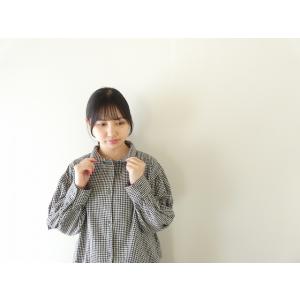ichi(イチ) コットンリネン起毛ブロードチェックシャツ(250707)