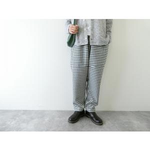 homspun(ホームスパン) ウールギンガムギャザーパンツ(252-3399)