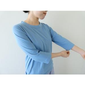 homspun(ホームスパン) 天竺7分袖T　(2)サックス(252-6450)