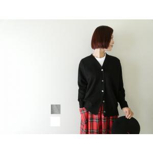 homspun(ホームスパン) コンパクト裏毛Vネックカーディガン(252-6555)