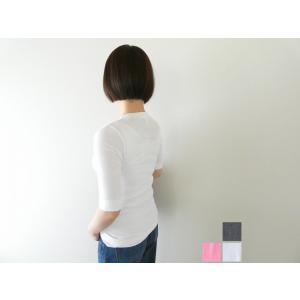 homspun(ホームスパン) 丸胴テレコクルーネック半袖プルオーバー(261-6301)