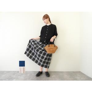 homspun(ホームスパン) ソフトコンパクトヤーン6分袖襟付きカーディガン(261-7939)