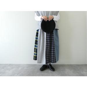 NATURAL LAUNDRY(ナチュラルランドリー) 先染めパネル シャーリングスカート(7254...