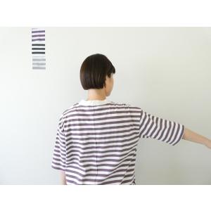 【SALE】BLUE LAKE MARKET(ブルーレイクマーケット) アメリカンドライ天竺サイドスリットボーダーTee(B-521038)※セール商品の為、送料無料サービス対象外