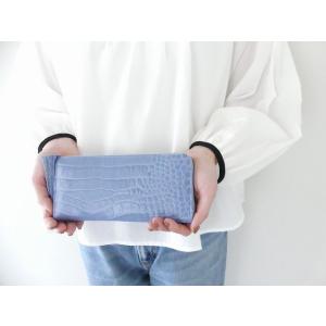 FEU DUN PHARE(フゥーダンファール) COWレザークロコ型押長財布(F54114-34)