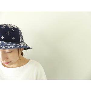 KAPITAL(キャピタル) バンダナパッチワークpt　バケットHAT（長ツバ）(EK-1233)(...