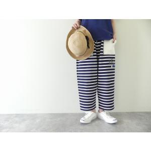 快晴堂(かいせいどう) HAYATE ワッペンぺたぺたボーダーのゆったりパンツ(42C-36)