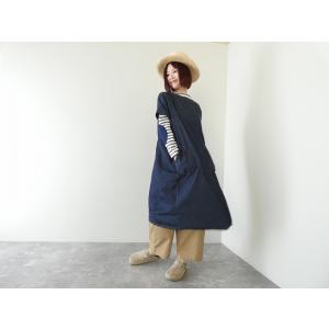 快晴堂(かいせいどう) Girl'sライトオンスデニム後ろポケWideワンピース(61OP-14)