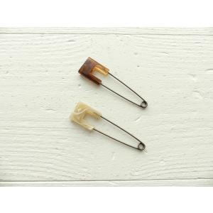 べっ甲のスクエアストールキルトピン(KP001・KP002)