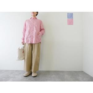 LOLO(ロロ) 定番プルオーバー型前開き比翼シャツ ギンガム(LS-448)