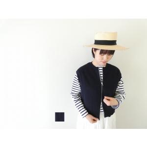 mao made(マオメイド) やわらかコットンミラノリブ風 異ゲージリブWジップベスト(61112...