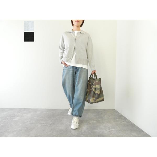 mao made(マオメイド) やわらかコットン異ケージリブZIP UP ジャケット(641114)