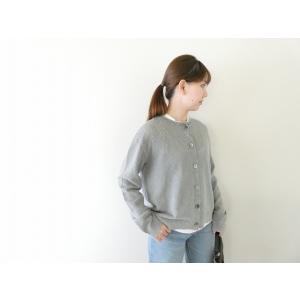 mizuiro ind(ミズイロインド) ストーンウォッシュメッシュクルーネックカーディガン(1-2...