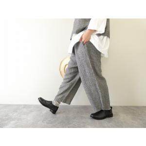 prit(プリット) リネンシルクハウンドトゥースワンタックバギーパンツ(71600)