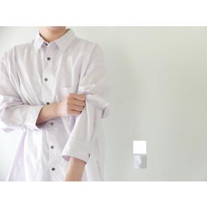 【SALE】prit(プリット) タイプライターレギュラーカラーオーバーサイズロングシャツ(8153...