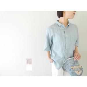 prit(プリット) 60/1フレンチリネン5分袖レギュラーカラーシャツ(81646)