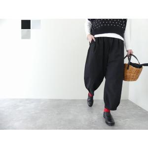 prit(プリット)  コットンリネンダンプ裾タックバギーパンツ(71518)