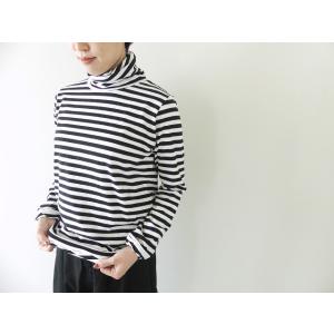 sabbatum(サバタム) ナチュラルソフト天竺ボーダーツイストタートルプルオーバー(SA-362...