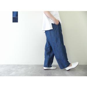 TRAVAIL MANUEL(トラバイユマニュアル) コットンリネンデニムバームパンツ(TM5048...