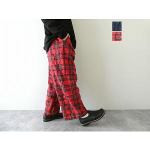 TRAVAIL MANUEL(トラバイユマニュアル) 綿ウールタータンインタックパンツ(TM5101...