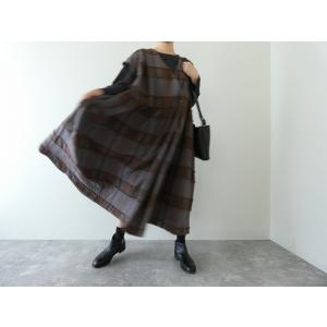 tumugu(ツムグ) ブロックチェックカットジャガードワンピース(TB25237)