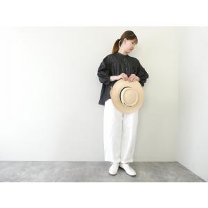 UNIVERSAL TISSU(ユニヴァーサル ティシュ) 5.4ozデニムバンドカラーブラウス(U...