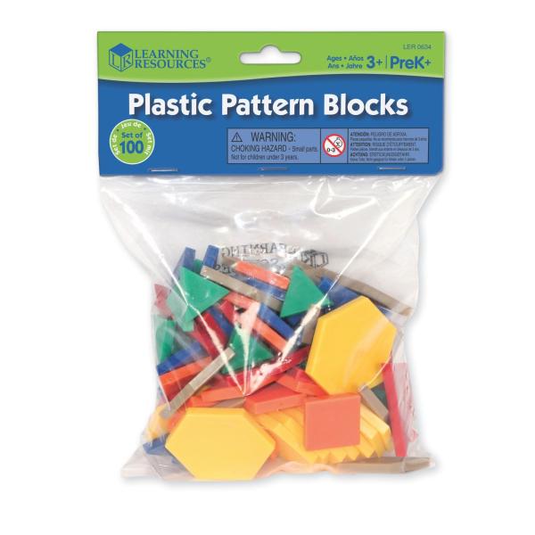 ラーニング リソーシーズ Mini-Set Pattern Blocks ： 0.5 CM LER ...