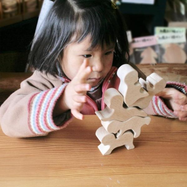 ●赤ちゃん積み木/日本グッド・トイ受賞木のおもちゃ バランスゲーム 型はめ 新生児 ベビー 歯がため...