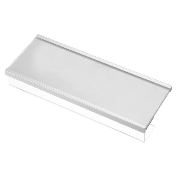 PATIKIL 20 x 8 cm ガラスキュービクル アルミ銘板ホルダー,吊り下げタイプ 片面 2...