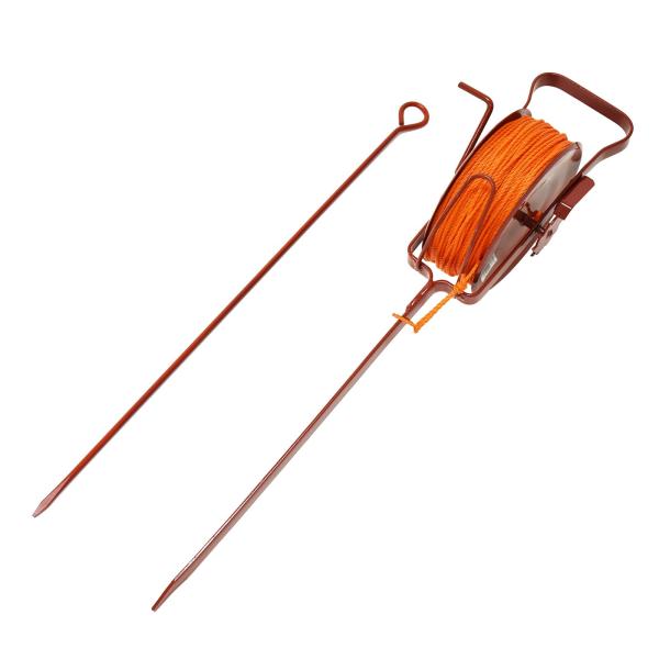 検測滑車 田引き車 110mロープ付 巻取り器 田植え 苗 真っ直ぐ 畝 農業用 ハウス 設置 土壌...