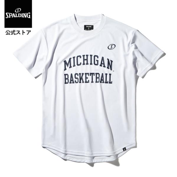 SPALDING スポルディング 公式 Tシャツ ミシガン バスケットボール アーチ ロゴ ラウンド...