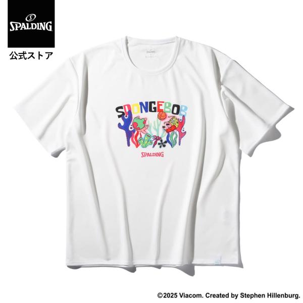 SPALDING スポルディング Tシャツ スポンジボブ アンダーザシー SMT25151S バスケ...