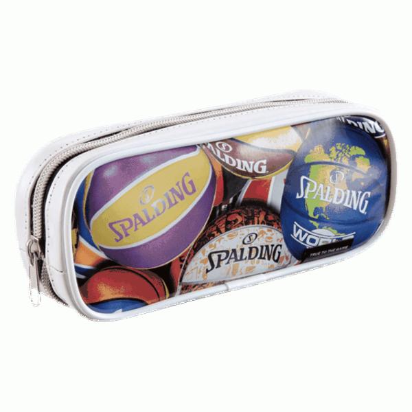 SPALDING スポルディング 公式 プリントペンケース ホワイト SPF130W バスケットボー...