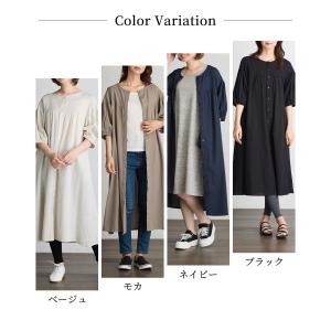 コットンリネン ワンピース ロング aライン ...の詳細画像5