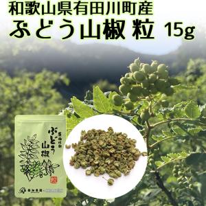 レビュー特典あり ぶどう山椒 粒 15g 和歌山県有田川町産 粒山椒 篠畑農園 有吉ゼミ で紹介 さんしょう 山椒 和山椒 サンショウ チャック袋入り スパイス 香辛料｜spanion