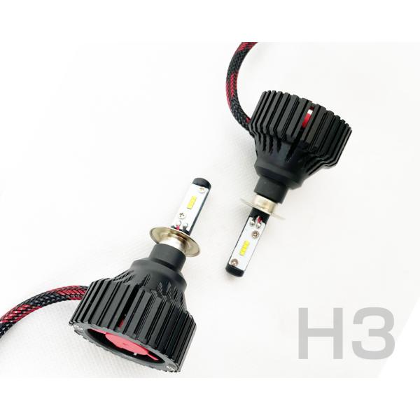 H3 爆光LEDバルブ 60w 16000lm 6500K ヘッドライト フォグランプ 高品質のZE...