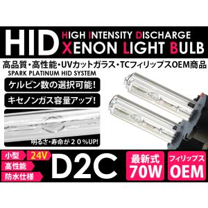 トラック用 HID 70W H23.7〜 エアーループデュトロ ポスト新長期対応 ヘッドライト D2C バーナー 左右SET UVカット 交換球｜spark-inc