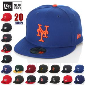ニューエラ 59FIFTY キャップ 帽子 メンズ レディース キッズ NEW ERA MLB On-Field CAP オーセンティック チーム ロゴ ブランド 黒 赤 青 緑 LA NY SOX｜spark
