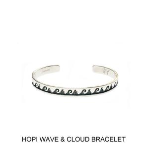 HOPI ホピ インディアン HOPI WAVE & CLOUD OVERLAY BRACELET ブレスレット バングル SILVER BELVINYUYAHEOVA｜sparkheads