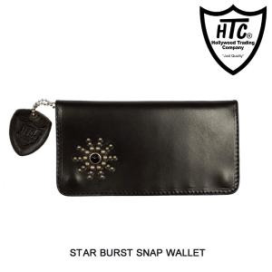 HTC HOLLYWOOD TRADING COMPANY ハリウッド トレーディング カンパニー STAR BURST SNAP WALLET 長財布 BLACK｜sparkheads