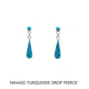 NAVAJO ナバホ インディアン TURQUOISE CLUSTER PIERCE ターコイズ