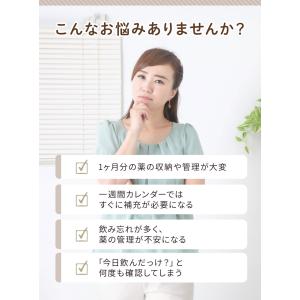 看護師推奨 お薬カレンダー 1ヶ月 ワイドポケ...の詳細画像2