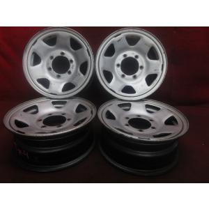 中古 スチール ホイール 4本 トヨタ 100ハイエース 純正 15×6J 6穴139.7 +35 ハブ106 レジアスワゴン グランビア グランドハイエース◆5087H-Q｜sparkotire