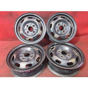 中古 スチール ホイール 4本 マツダ デミオ マツダ2 純正 15×5.5J 4穴