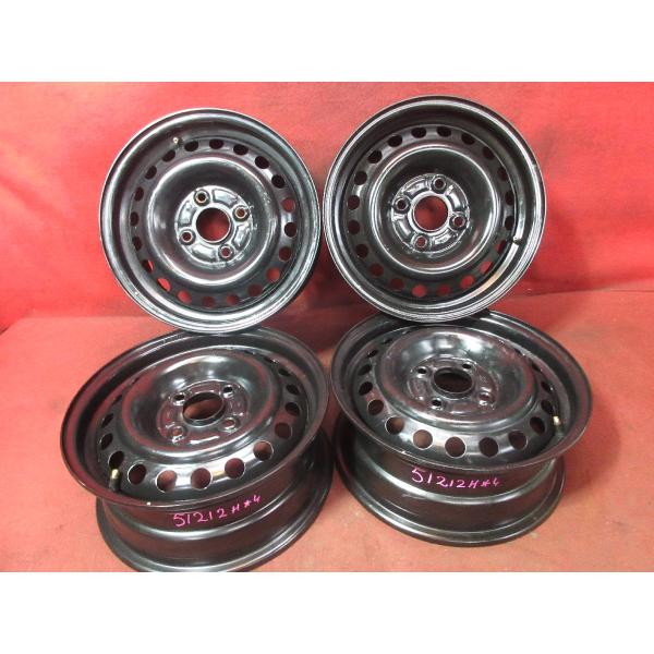 中古 スチール ホイール 4本 ホンダ純正 15×6J 4穴 PCD 114.3 +50 ハブ径 6...