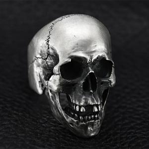 シルバー925 SKURANGER Human Skull Ring スカル リング 14-27号 メンズ 頭蓋骨 髑髏 SV925 指輪 ブランド スカレンジャー S-R-01｜spatium