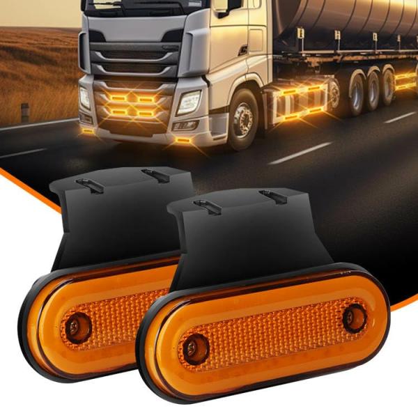 スーパーブライト 12V 24V 兼用 車 トラック LED サイドマーカー デイライト LED 路...